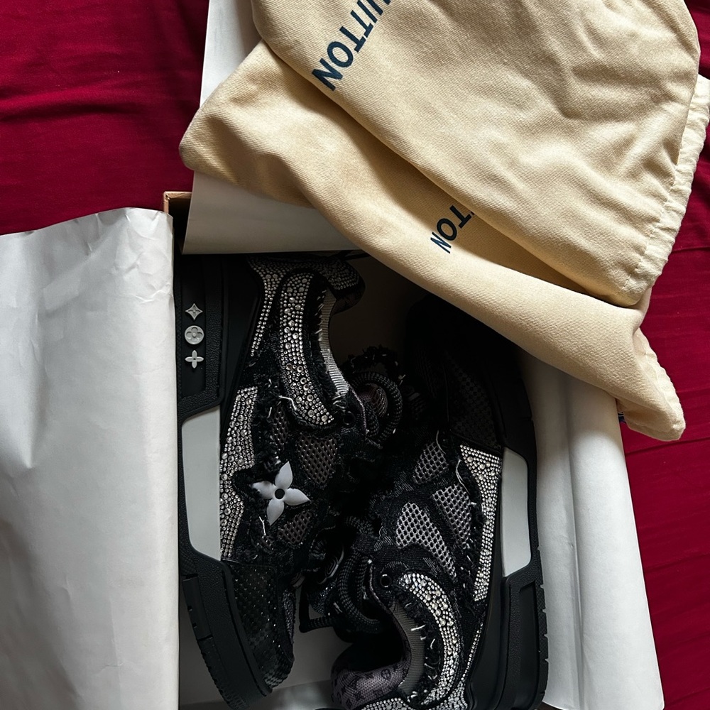 Louis Vuitton Swarovski crystal sneakers size 12